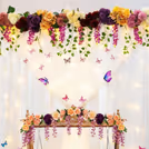 Soft flowers, lights, and paper butterflies create magical effect for mesmerising cradle ceremony