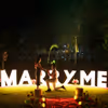 Grand bold "Marry Me" marquee lights take center stage