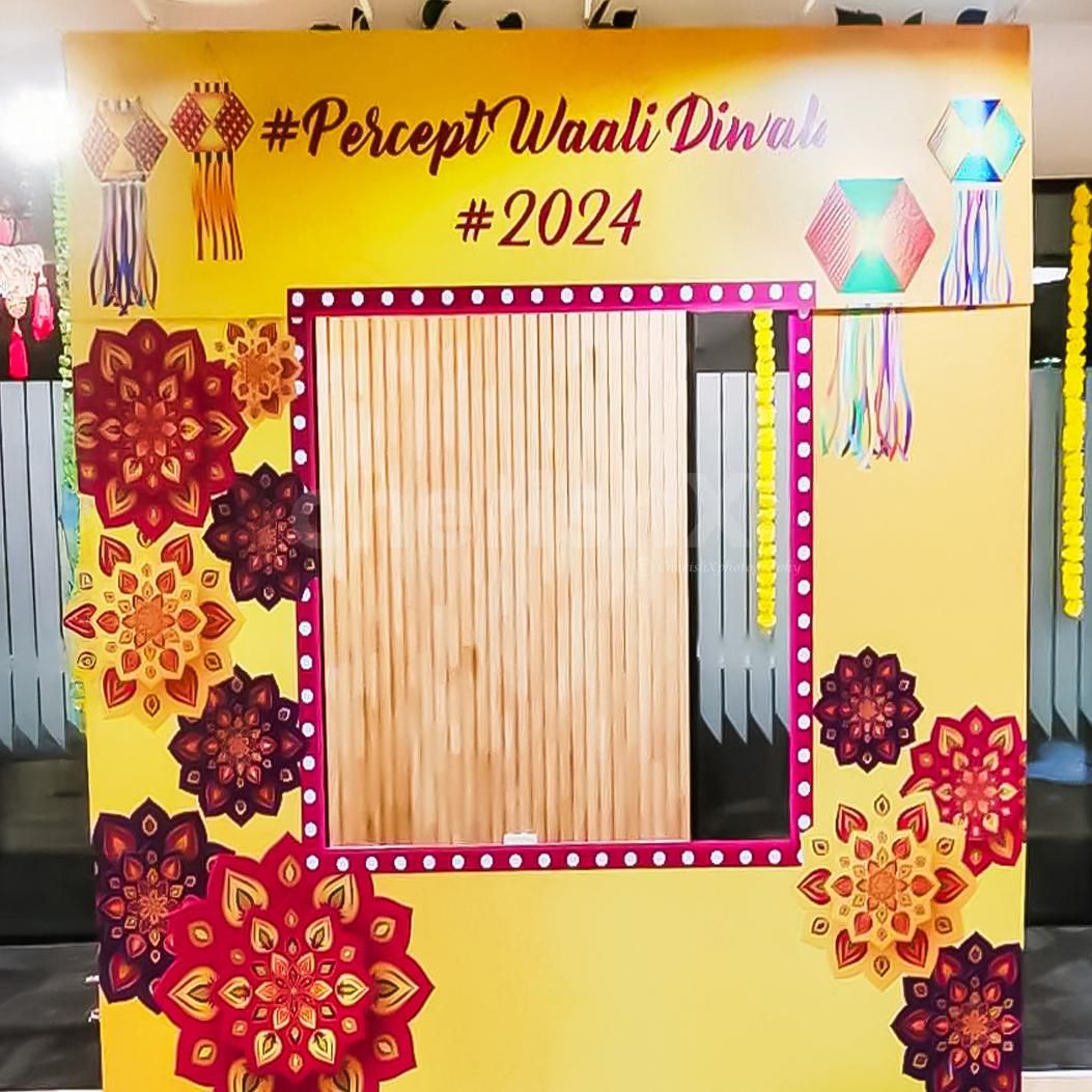 Bring joy to every office corner with a customized Diwali photo booth in vibrant colours