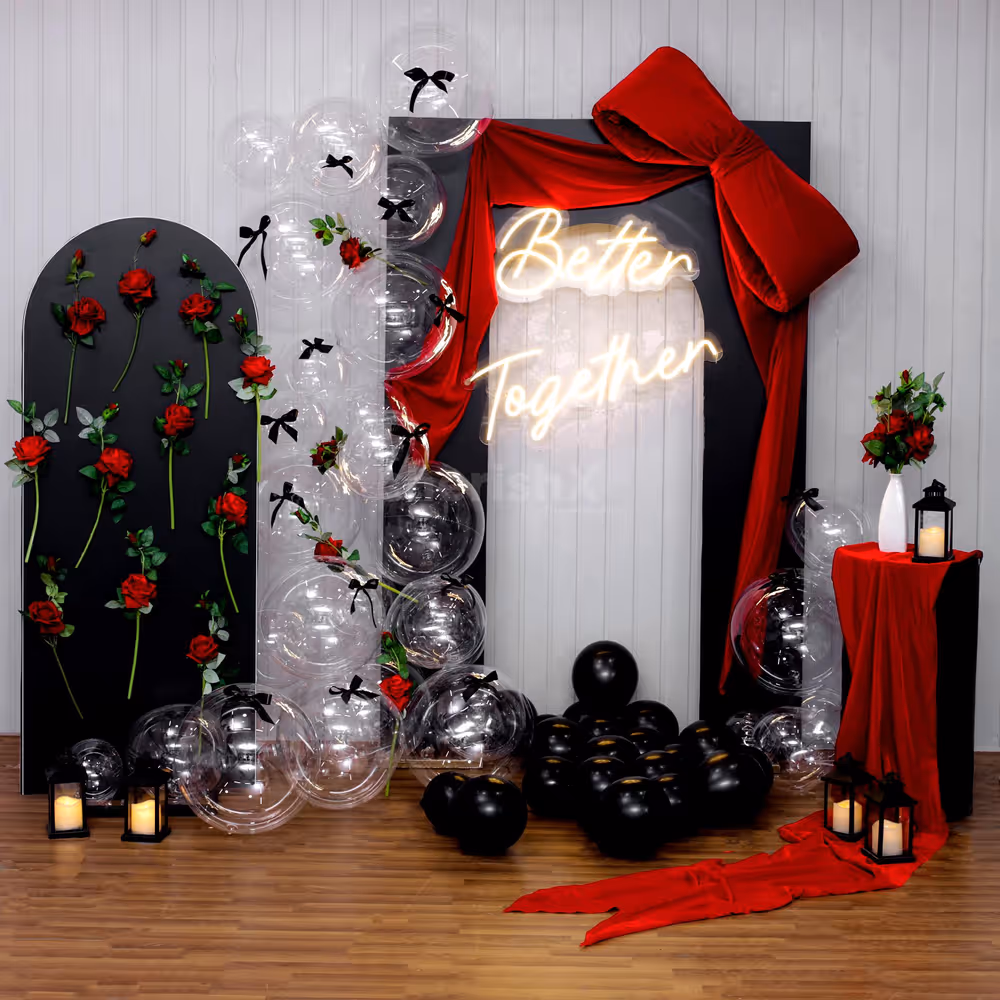 Daring romance in black, red, and light