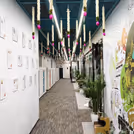 Create a welcoming entry or canopy effect with these ceiling hangings
