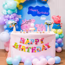 Peppa pig balloons shine bright in every insta worthy birthday photo