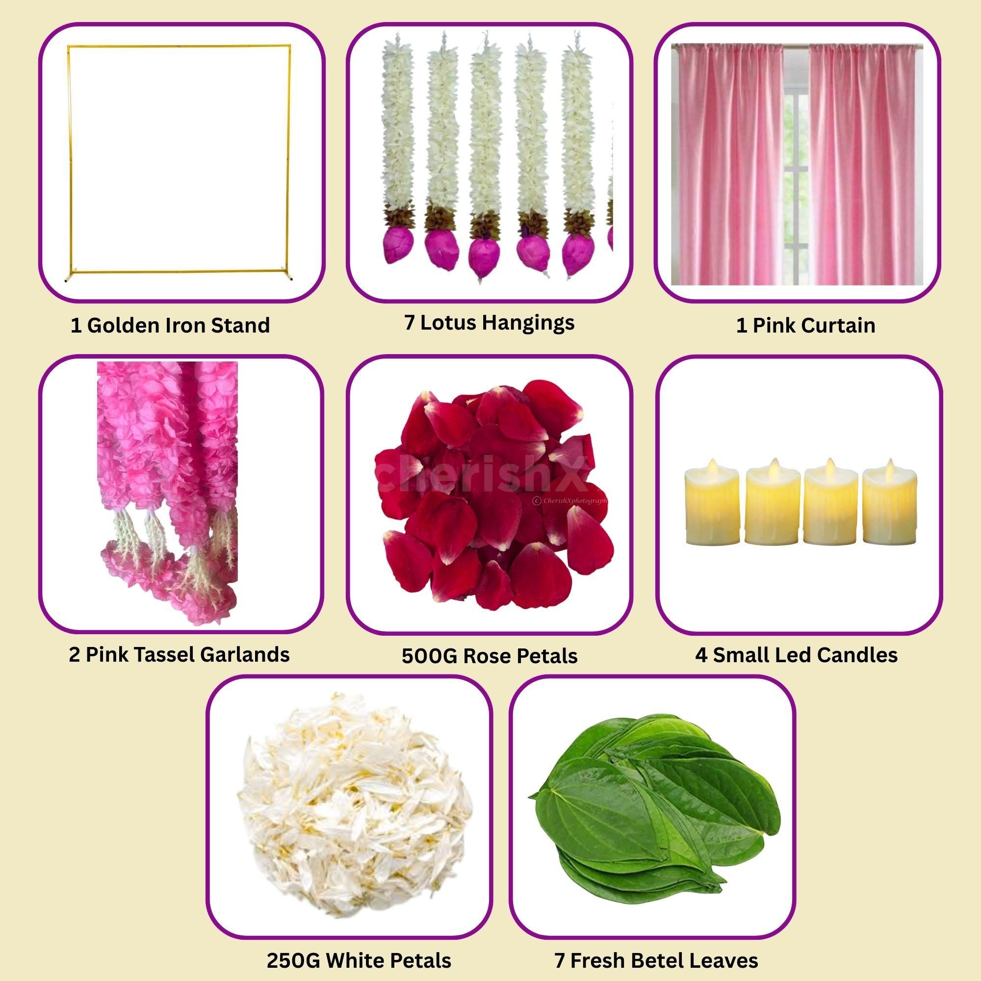 Ganesh chaturthi Elegant with the combination of real and artificial flowers