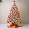 Europen red and white christmas tree