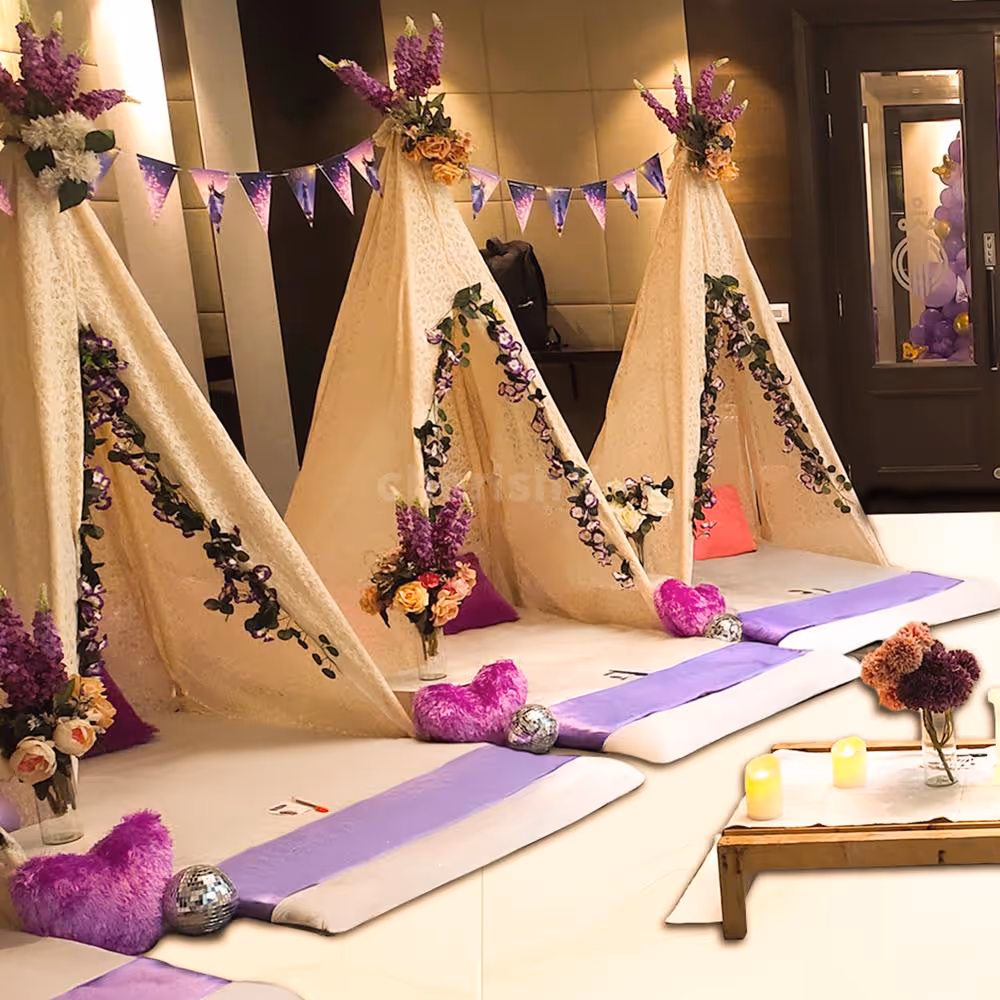 Sleepover got the makeover with funky decor elements and utilities