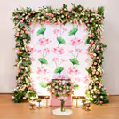 Tube roses and greens lend a mild scent and the beauty of the natural state