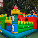 Spacious play area lets multiple kids jump and play together