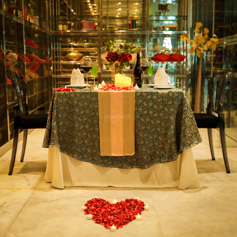 private candlelight dining at radisson blu, delhi