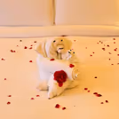 towel art, room decor ideas, bed decor ideas