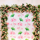 The sacred atmosphere is completed by white petals lying around