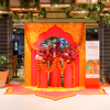 Floral backdrop and flex floor creates a calm, festive celebration zone at any space.