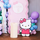 Vibrant pastel balloon arch brings fun and cheer.