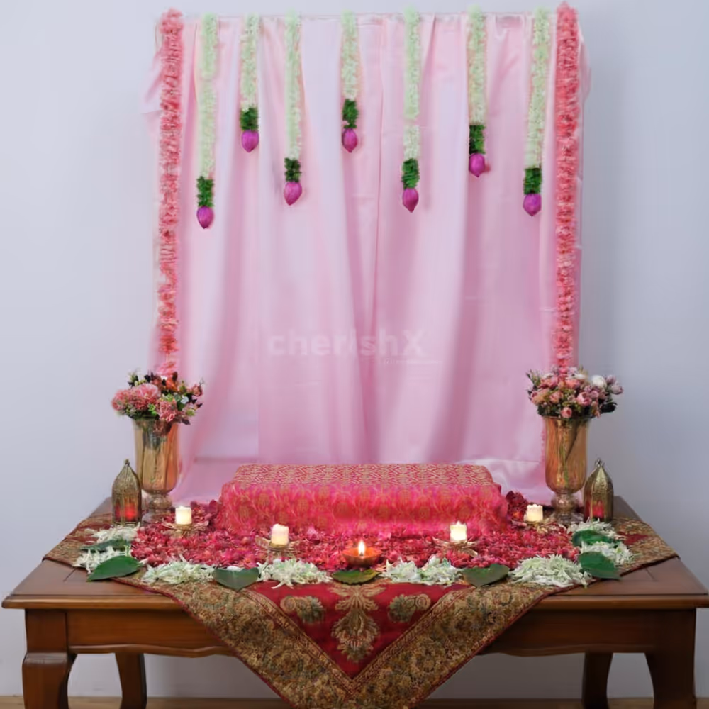 If you are worried about this year for ganpati decoration so just book your DIY Pink serenity kit from cherishx.com