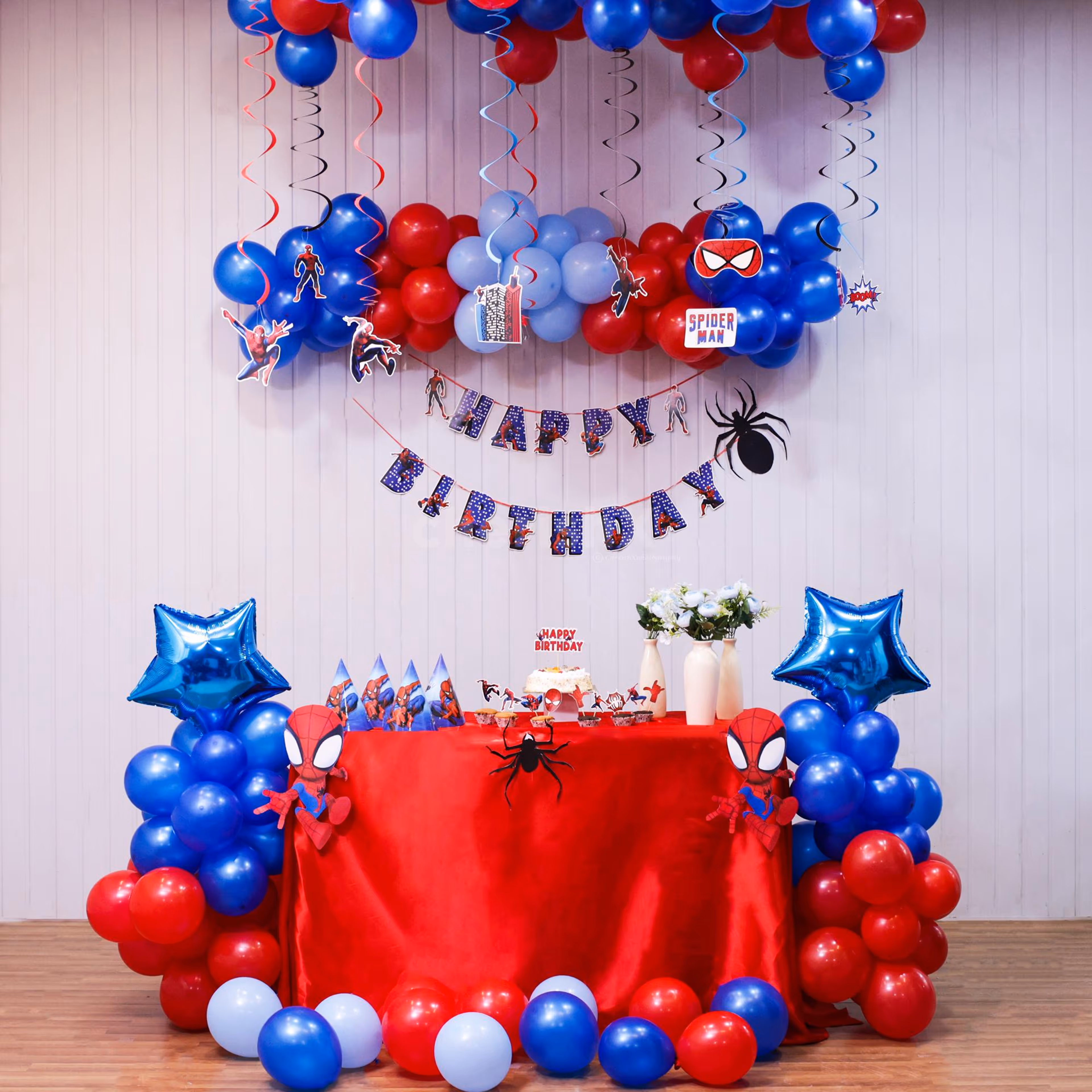 Pastel pop red drop with Spidey on top to unlock Birthday Bash