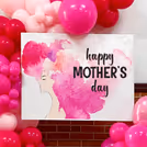 Cute pink heart foil balloons bring added personality.