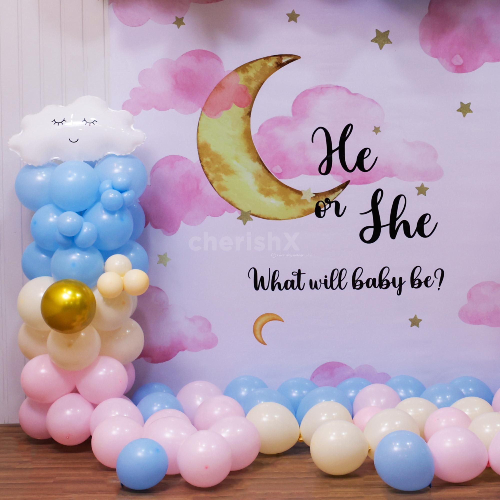 The baby’s journey has begun with a sprinkle of joy and a splash of fun