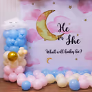 The baby’s journey has begun with a sprinkle of joy and a splash of fun