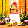 Ganesh Chaturthi Orange and yellow marigold flowers ensure festive serenity remains intact