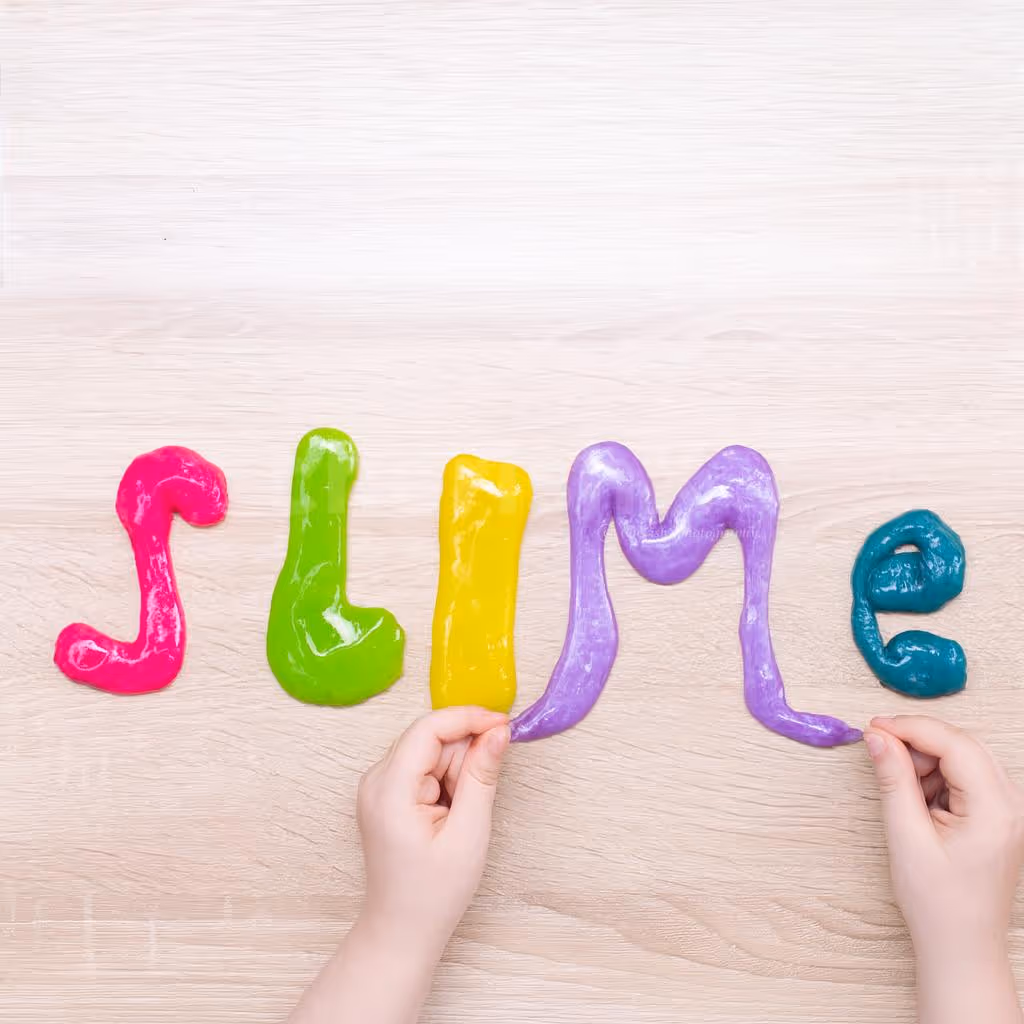 Squishy slime creations filled with glitter and fun
