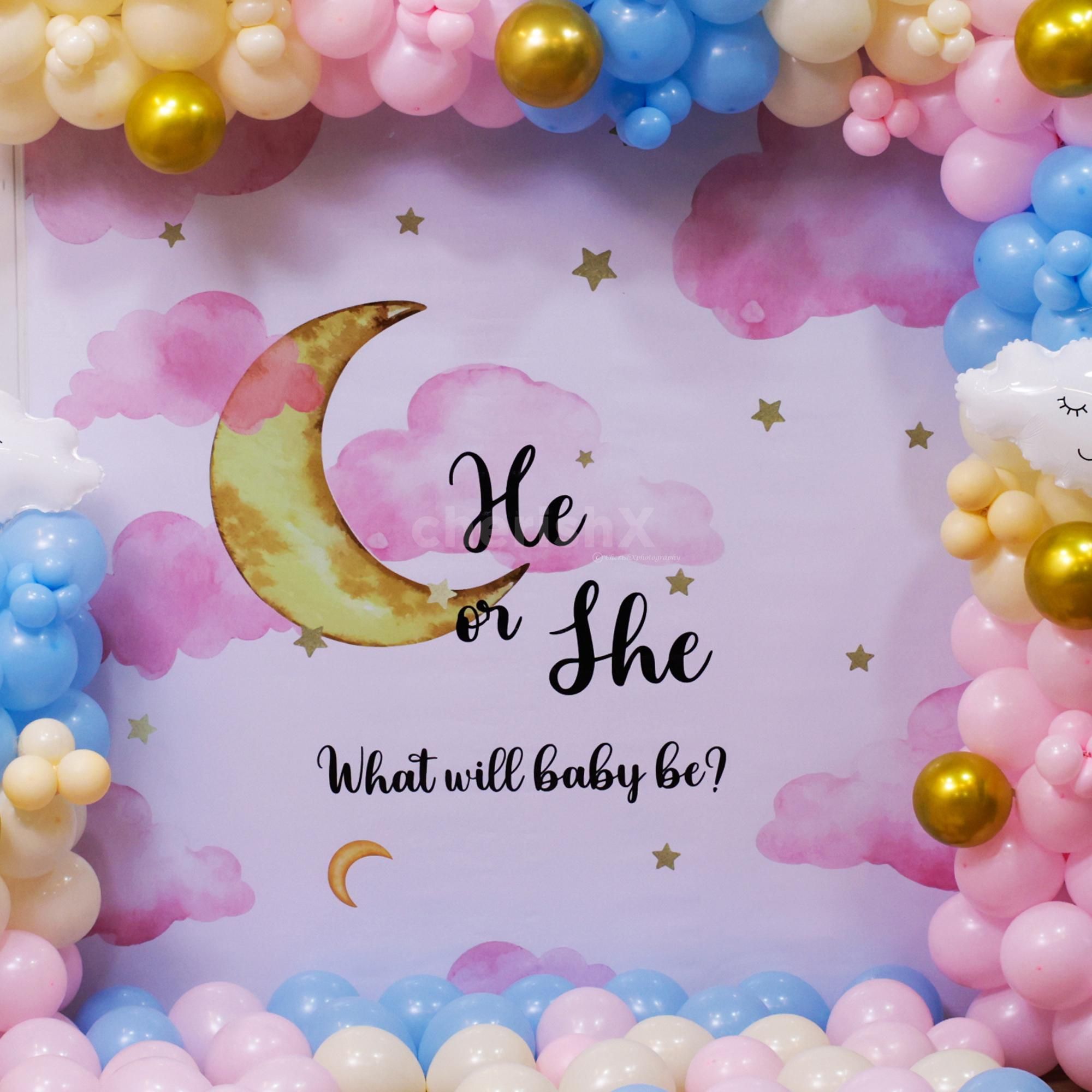 Balloons afloat hearts glow Can’t wait to meet the tiny hero