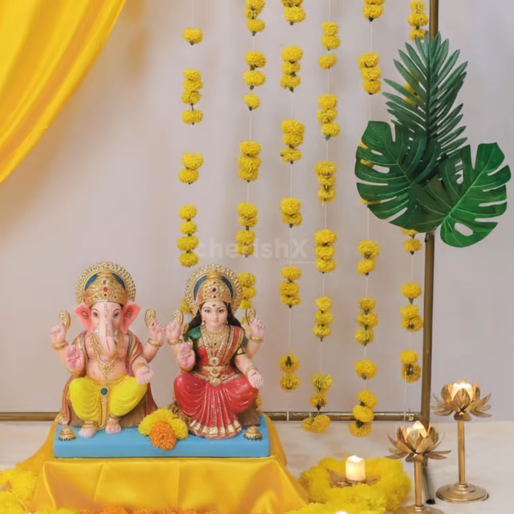 Combination of fresh and artificial flwoers