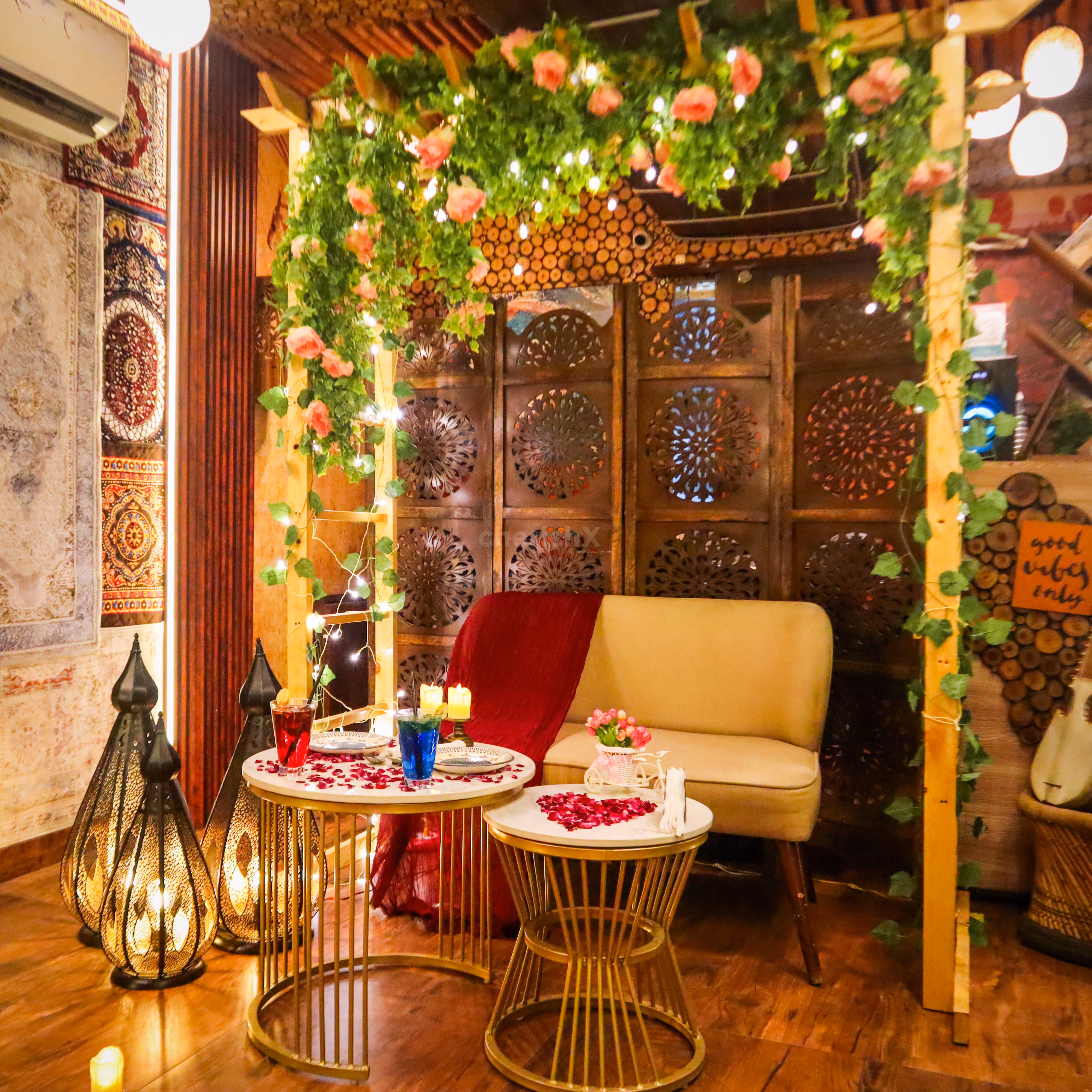 Have a romantic dinner date by booking a beautiful Private Cafe Dining at Rababi Food Studio with CherishX