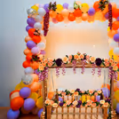 Soft pastel balloons and flowers look mesmerizing for sweet cradle celebration