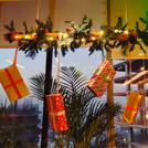 Mixed ornaments balance and complement other decorative elements, such as light