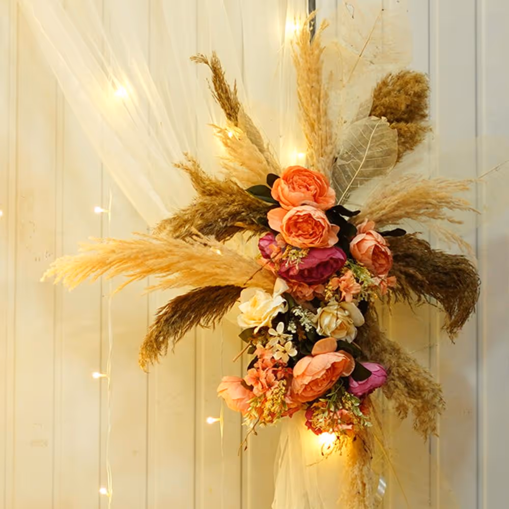 Softer LED candles radiate cozy, golden light to envelop the setup.