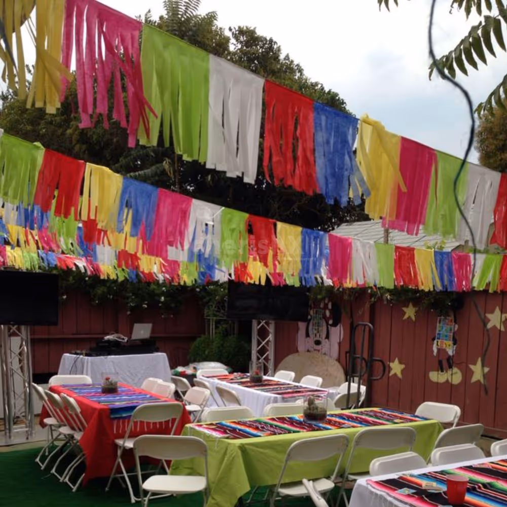 A stunning ceiling drape design that transforms any Holi party!