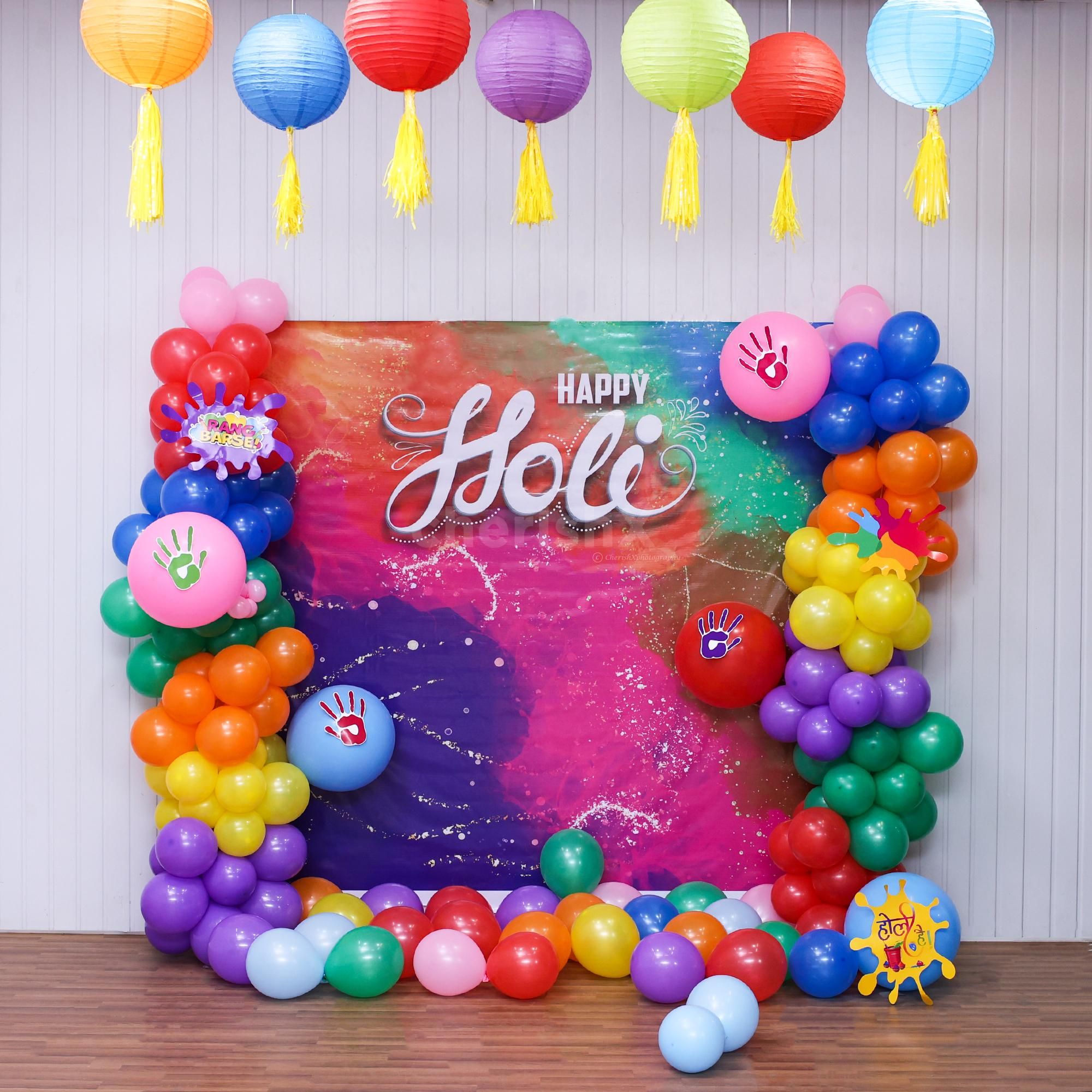 Party in style with colorful balloons and festive lanterns!