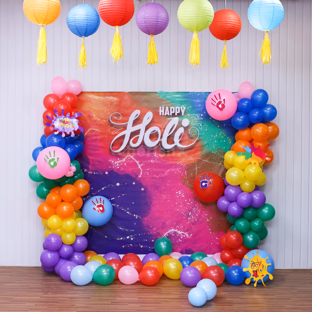 Party in style with colorful balloons and festive lanterns!