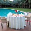 romantic pool side dining with stay, poolside dining decor