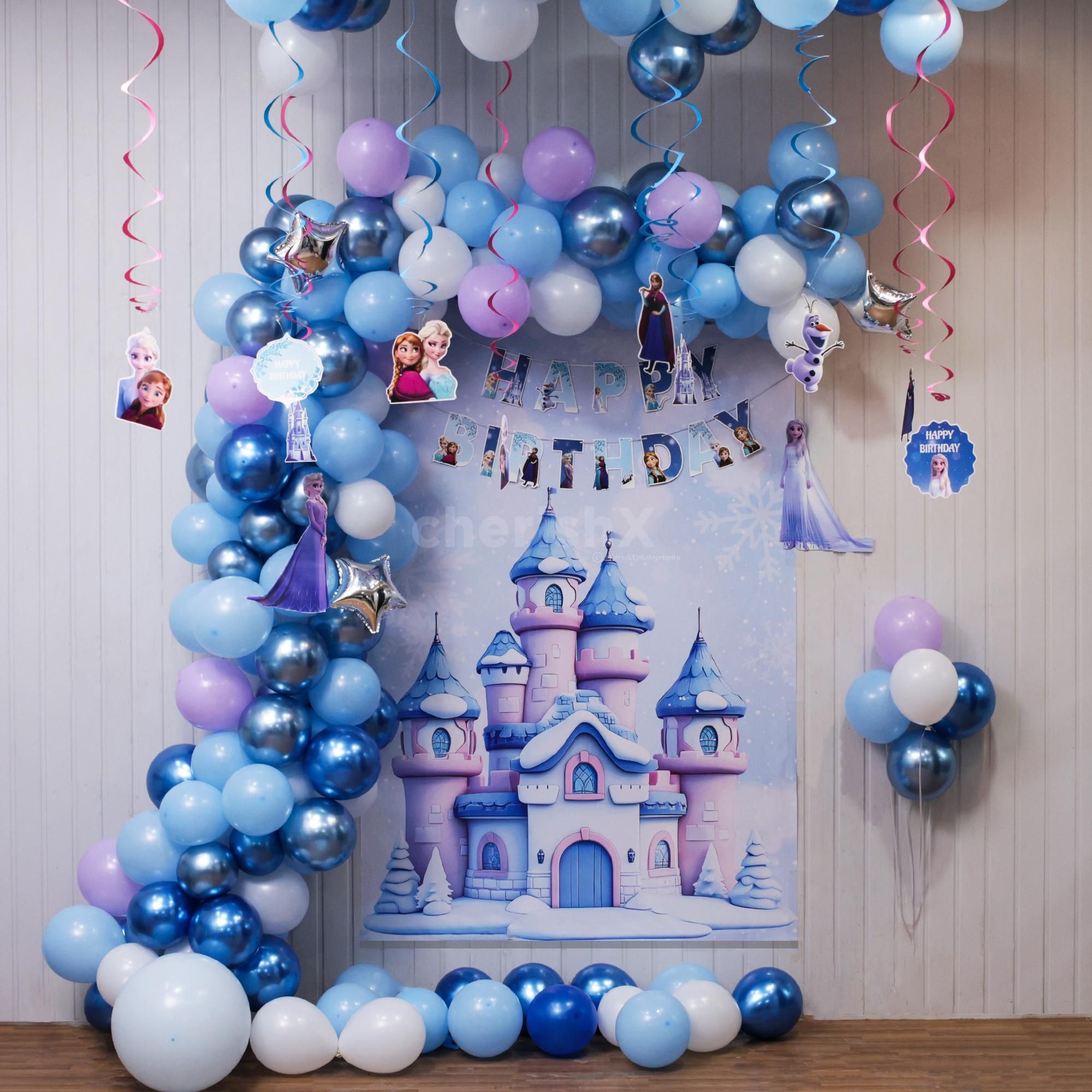 Frozen theme birthday decor