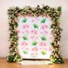 White roses and fresh pink carnations exude luxury and tranquility