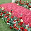 Beautiful floral trim and artificial rose vases finish the look.