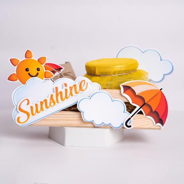A sunshine-themed birthday hamper filled with warmth and happiness.
