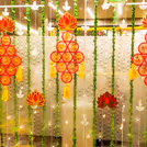 Big kite hangings add a playful and culturally significant meaning to the office decor