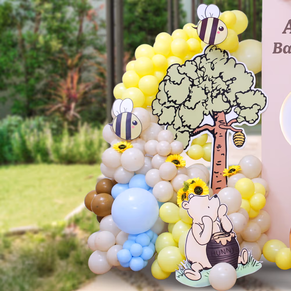 Pooh and friends bring warm wishes to your celebration.