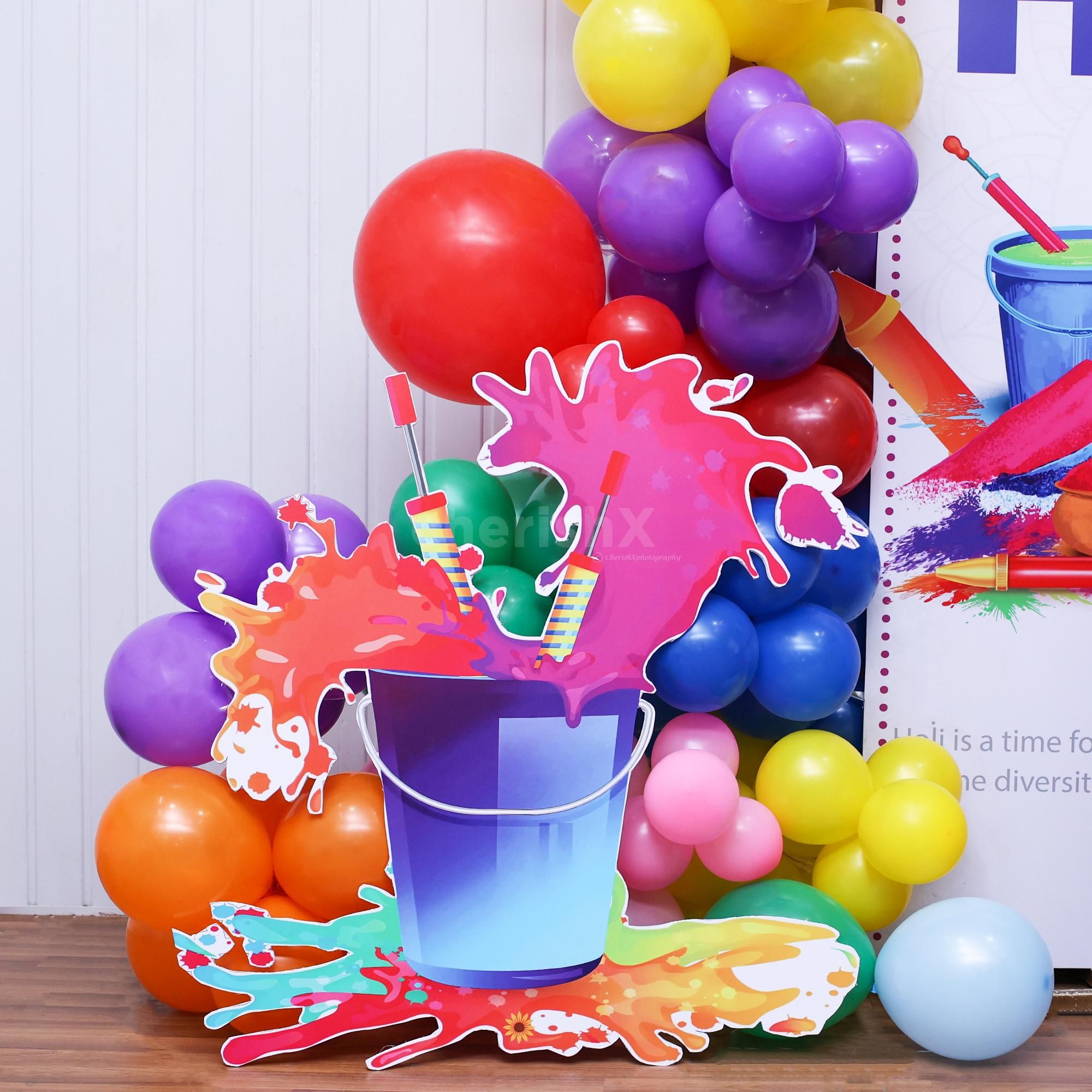 A fun Holi bucket filled with colors—prepare to splurge!