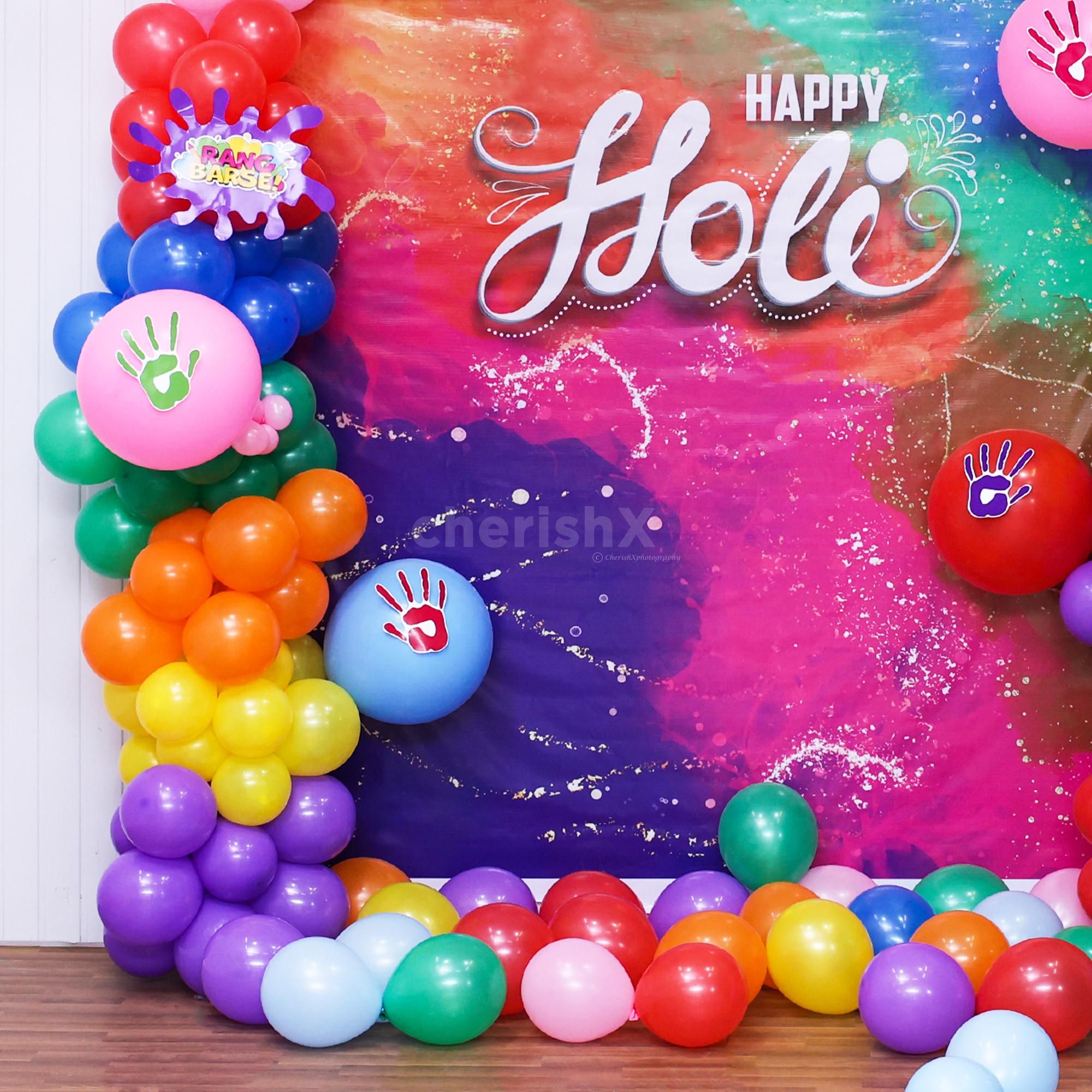 A perfect Holi party arrangement with happiness and vibrant colors!