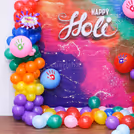 A perfect Holi party arrangement with happiness and vibrant colors!