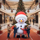 Bulky Life-size Snowman Mascot — photo 3