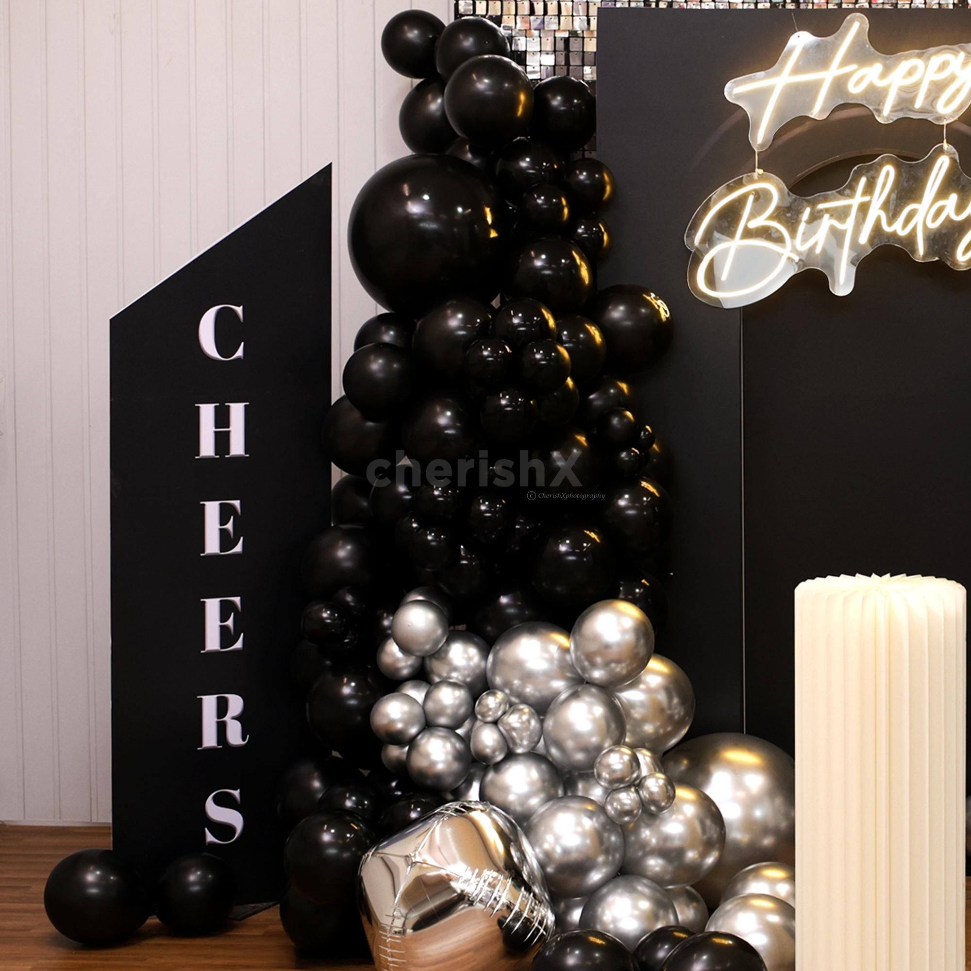 Personalized message backdrop sets the mood of elegance.