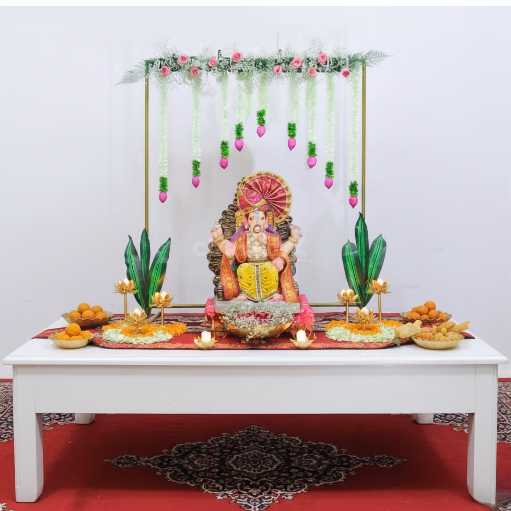 DIY Ganesh Chaturthi decoration at home