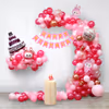 The perfect mix of pink foil and matte finish balloons is eye-catching and photogenic.