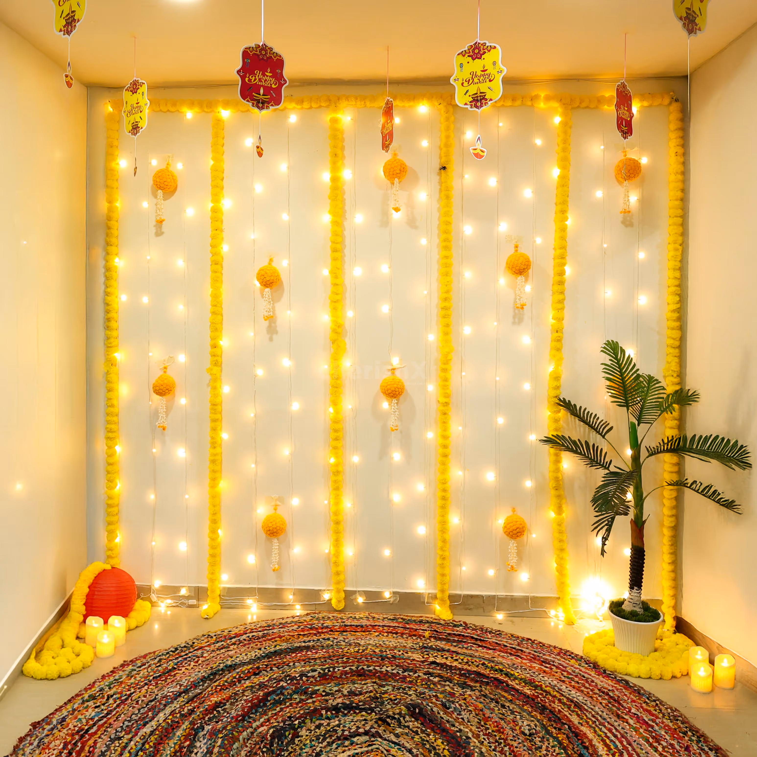 Fairy lights send warm and inviting vibes setting a tone for Diwali celebrations