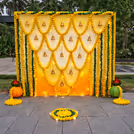 Festive Golden Bell Decor With Stand