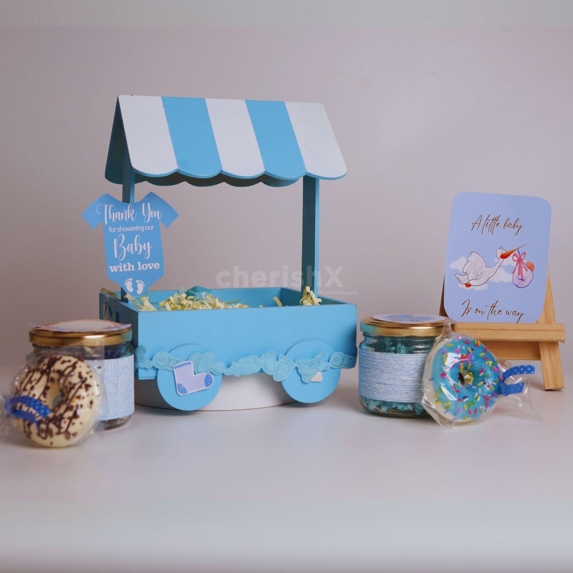 Delicate color and subtle details turn this hamper into a great gift.