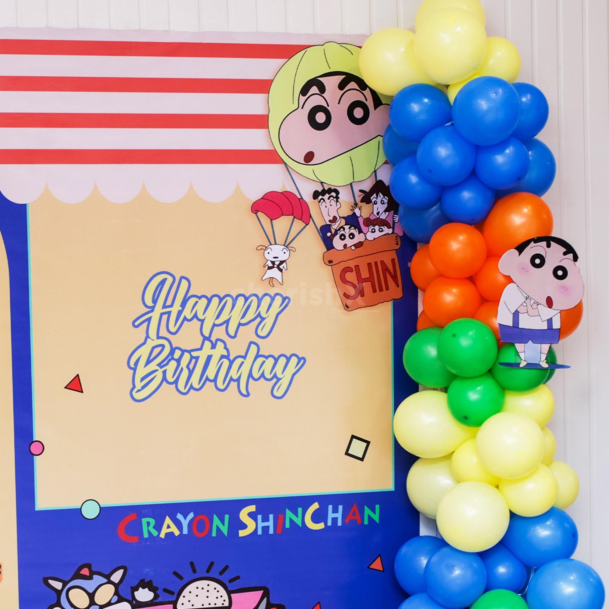 Cartoon cutouts that bring Shinchan's world into existence.
